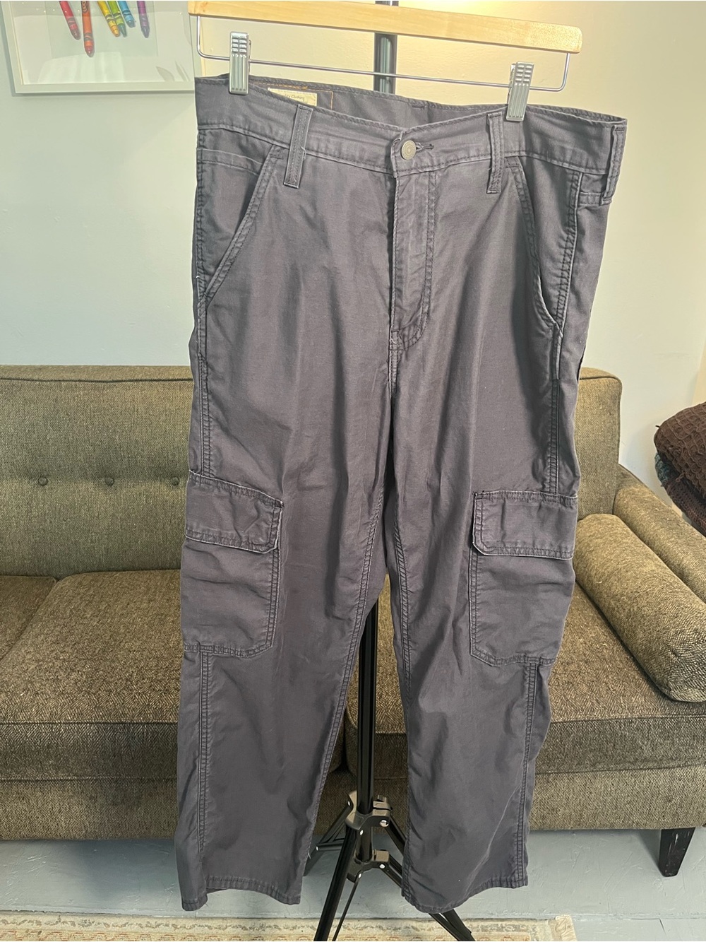 Levi's Men's Cargo Pants in Charcoal